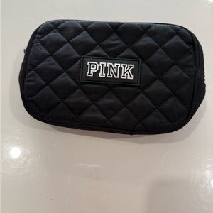 Black Quilted PINK belt bag
